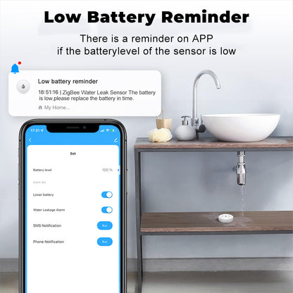 Zigbee Water Leak Detector + App
